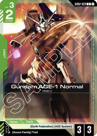Gundam AGE-1 Normal (Store Tournament Participant Pack 02) (GD02-029) - Gundam Promotional Cards Holofoil