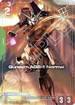 Gundam AGE-1 Normal (Store Tournament Winner Pack 02) (GD02-029) - Gundam Promotional Cards Holofoil