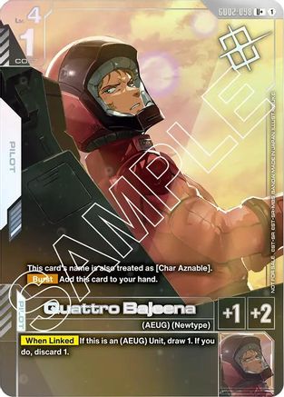 Quattro Bajeena (Store Tournament Winner Pack 02) (GD02-098) - Gundam Promotional Cards Holofoil