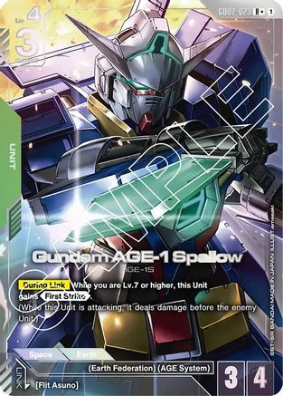 Gundam AGE-1 Spallow (R+) (GD02-023) - Dual Impact Holofoil