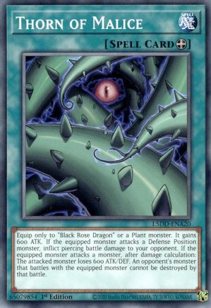 Thorn of Malice (L5DD-ENA20) - Legendary 5D's Decks 1st Edition
