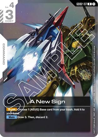 A New Sign (Newtype Challenge 2025 Mission 2) (GD02-117) - Gundam Promotional Cards Holofoil