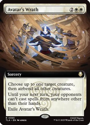 Avatar's Wrath (Extended Art) (TLA-365) - Avatar: The Last Airbender Foil