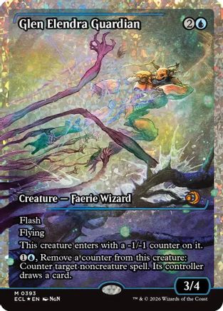 Glen Elendra Guardian (0393) (Showcase) (Fracture Foil) (ECL-393) - Lorwyn Eclipsed Foil