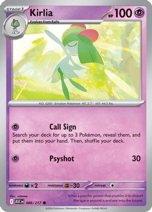 Kirlia 088  ME Ascended Heroes - Common