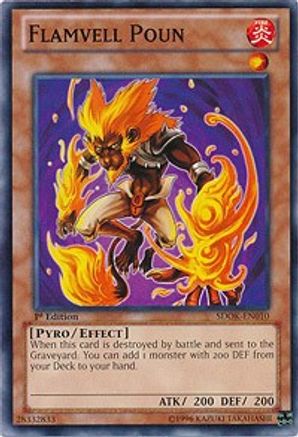 Flamvell Poun (SDOK-EN010) - Structure Deck: Onslaught of the Fire Kings 1st Edition