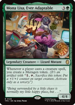 Mona Lisa, Ever Adaptable (TMC-126) - Commander: Teenage Mutant Ninja Turtles