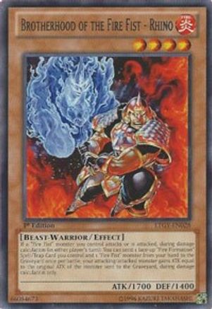 Brotherhood of the Fire Fist - Rhino (LTGY-EN028) - Lord of the Tachyon Galaxy 1st Edition