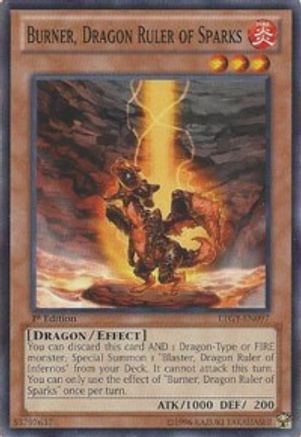 Burner, Dragon Ruler of Sparks (LTGY-EN097) - Lord of the Tachyon Galaxy 1st Edition
