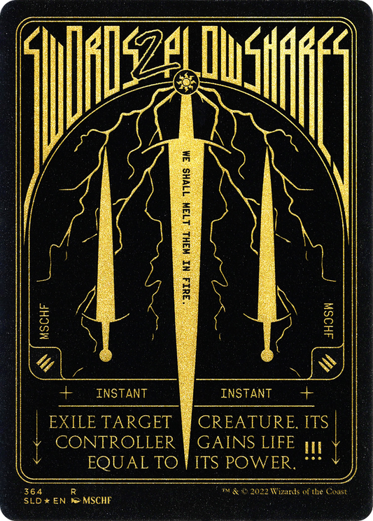 Swords to Plowshares (SLD-364) - Secret Lair Drop Etched Foil