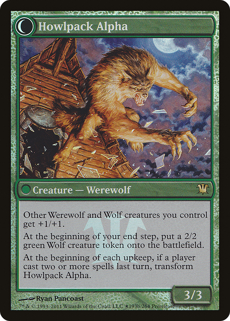 Mayor of Avabruck // Howlpack Alpha (PRE-193★) - Innistrad Promos: (Double Faced Transform) Foil