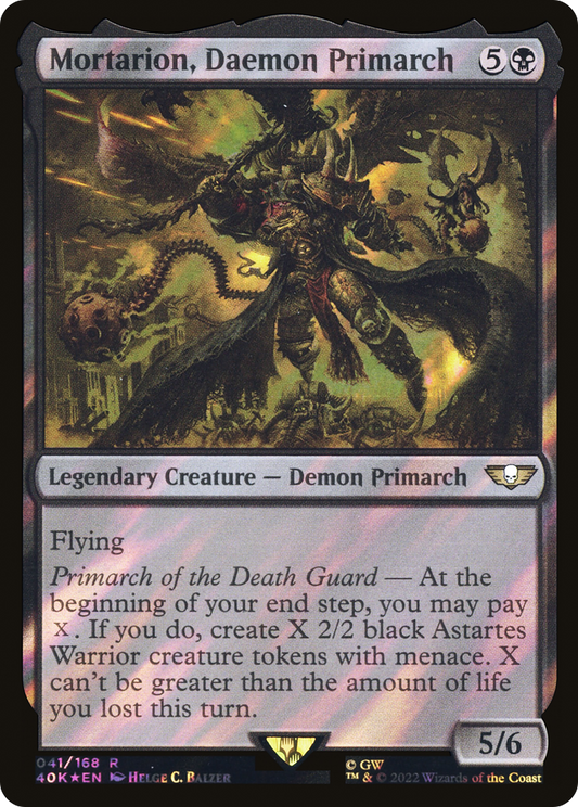 Mortarion, Daemon Primarch (40K-41★) - Warhammer 40,000 Commander Foil
