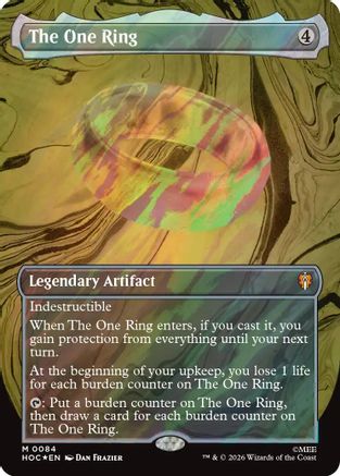 The One Ring (Borderless) (Surge Foil) (HOC-084) - The Hobbit: Eternal-Legal Foil