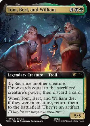 Tom, Bert, and William (Extended Art) (PRM-005) - Promo Pack: The Hobbit Foil