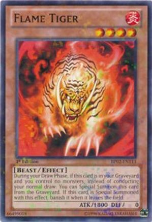 Flame Tiger (Mosaic Rare) (BP02-EN113) - Battle Pack 2: War of the Giants 1st Edition
