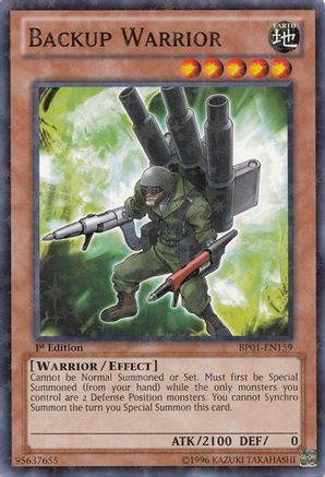 Backup Warrior (Starfoil) (BP01-EN159) - Battle Pack: Epic Dawn 1st Edition