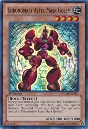 Chronomaly Aztec Mask Golem (NUMH-EN001) - Number Hunters 1st Edition