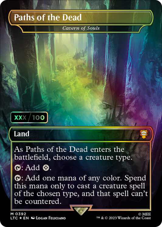 Cavern of Souls (LTC-392Z) - Tales of Middle-earth Commander / Paths of the Dead (Borderless) Foil
