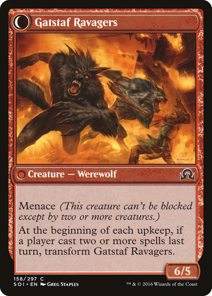 Gatstaf Arsonists // Gatstaf Ravagers (SOI-158) - Shadows over Innistrad: (Double Faced Transform)
