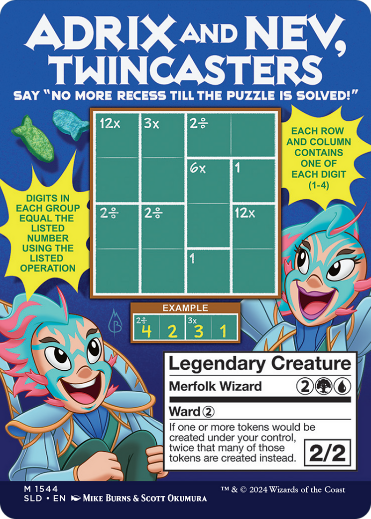 Adrix and Nev, Twincasters // Adrix and Nev, Twincasters (SLD-1544) - Secret Lair Drop (Borderless)