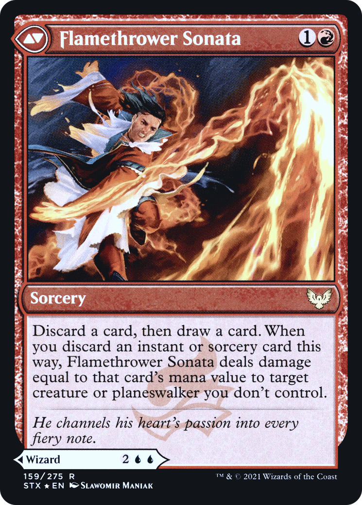 Torrent Sculptor // Flamethrower Sonata (PRE-159S) - Strixhaven: School of Mages Promos Foil