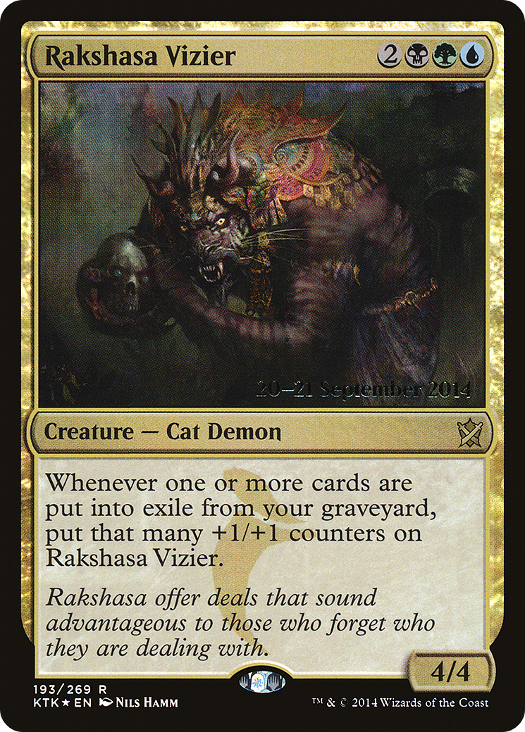 Rakshasa Vizier (PRE-193S) - Khans of Tarkir Promos Foil
