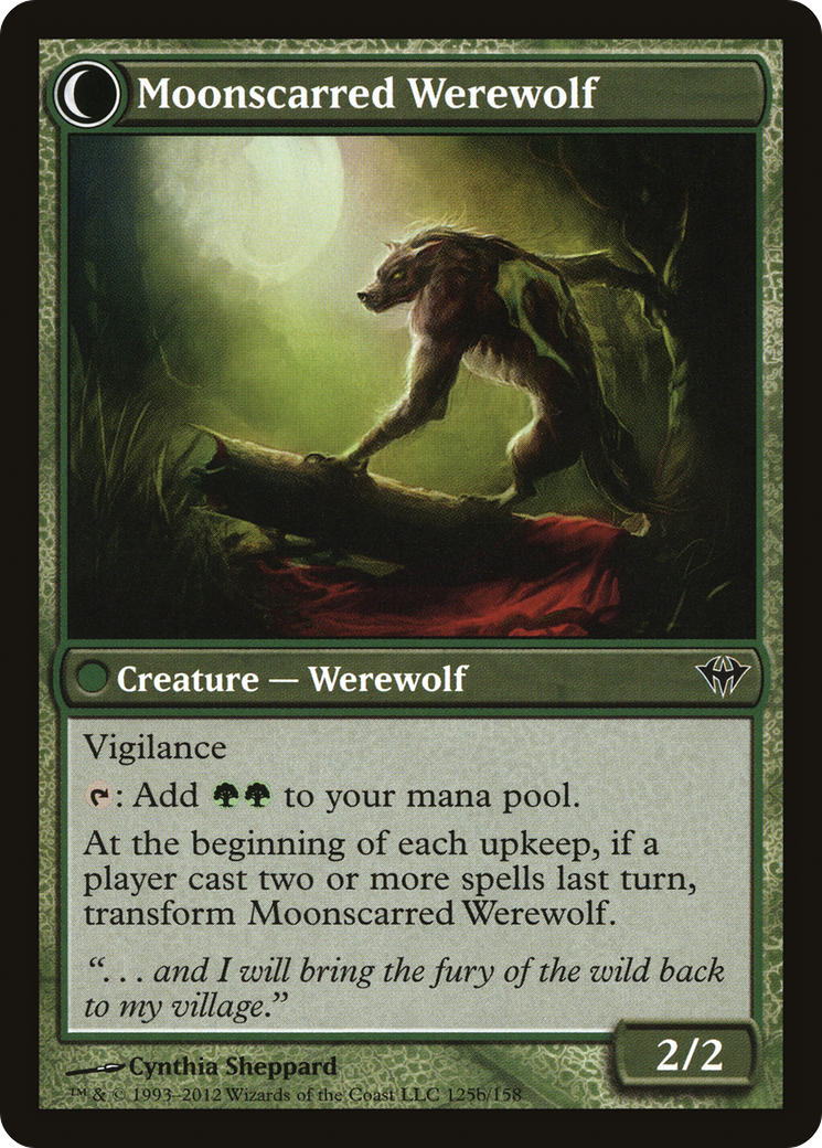 Scorned Villager // Moonscarred Werewolf (DKA-125) - Dark Ascension: (Double Faced Transform)