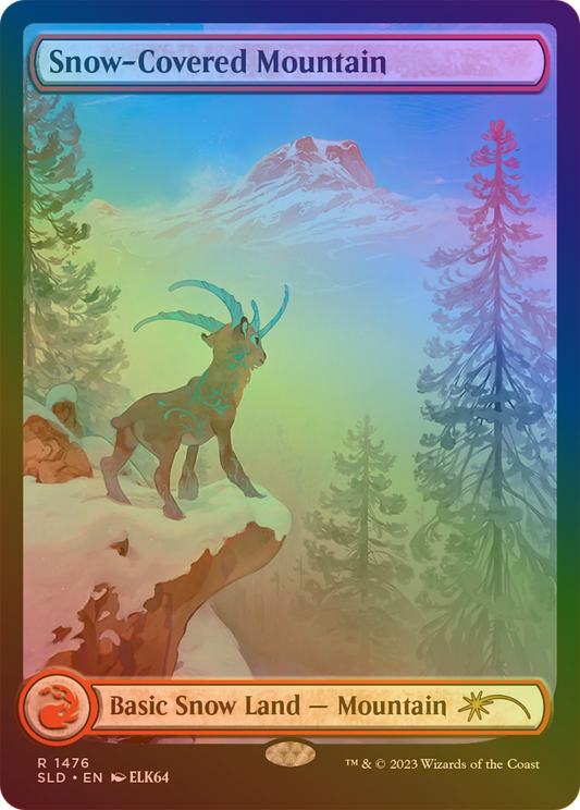 Snow-Covered Mountain (SLD-1476★) - Secret Lair Drop: (Full Art) Foil