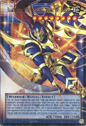 Black Luster Soldier - Soldier of Light and Darkness (Extended Art) (CORI-EN028) - Chaos Origins 1st Edition