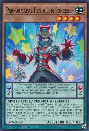Performapal Pendulum Sorcerer (LAVD-ENO02) - Legendary Arc-V Decks 1st Edition