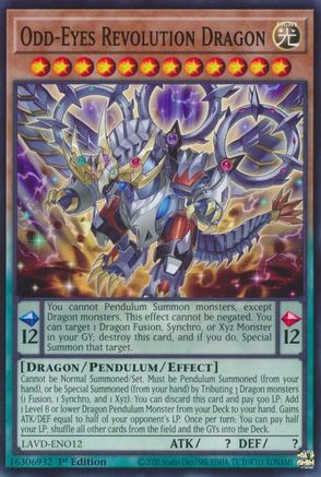 Odd-Eyes Revolution Dragon (LAVD-ENO12) - Legendary Arc-V Decks 1st Edition
