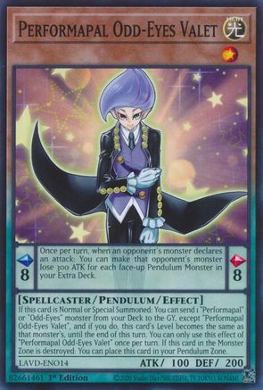 Performapal Odd-Eyes Valet (LAVD-ENO14) - Legendary Arc-V Decks 1st Edition