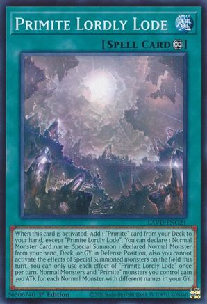 Primite Lordly Lode (LAVD-ENO21) - Legendary Arc-V Decks 1st Edition