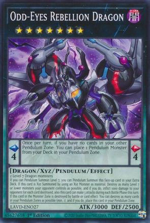 Odd-Eyes Rebellion Dragon (LAVD-ENO27) - Legendary Arc-V Decks 1st Edition