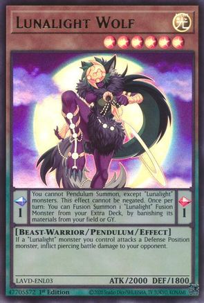 Lunalight Wolf (LAVD-ENL03) - Legendary Arc-V Decks 1st Edition