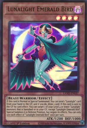 Lunalight Emerald Bird (LAVD-ENL07) - Legendary Arc-V Decks 1st Edition
