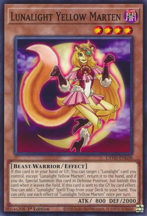 Lunalight Yellow Marten (LAVD-ENL08) - Legendary Arc-V Decks 1st Edition