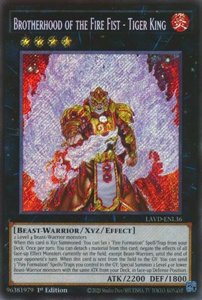 Brotherhood of the Fire Fist - Tiger King (LAVD-ENL36) - Legendary Arc-V Decks 1st Edition