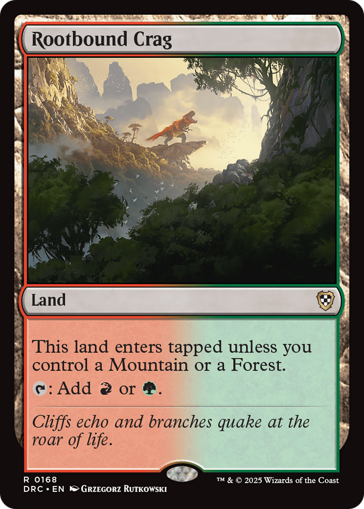 Rootbound Crag (DRC-168) - Commander: Aetherdrift Foil