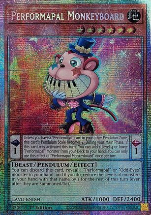 Performapal Monkeyboard (Starlight Rare) (LAVD-ENO04) - Legendary Arc-V Decks 1st Edition