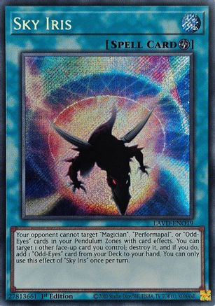 Sky Iris (Secret Rare) (LAVD-ENO19) - Legendary Arc-V Decks 1st Edition