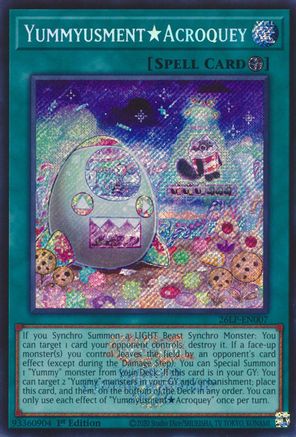 YummyusmentAcroquey (Emblazoned Secret Rare) (26LP-EN007) - Limited Pack World Championship 2026 1st Edition