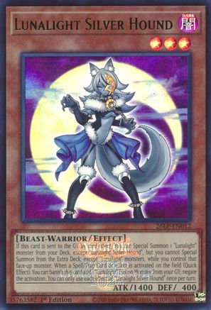 Lunalight Silver Hound (Emblazoned) (26LP-EN012) - Limited Pack World Championship 2026 1st Edition
