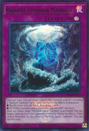Radiant Typhoon Mandate (Emblazoned) (26LP-EN015) - Limited Pack World Championship 2026 1st Edition