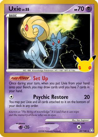 Uxie 043  - Holofoil ME 30th Celebration Classic Collection - Classic Collection
