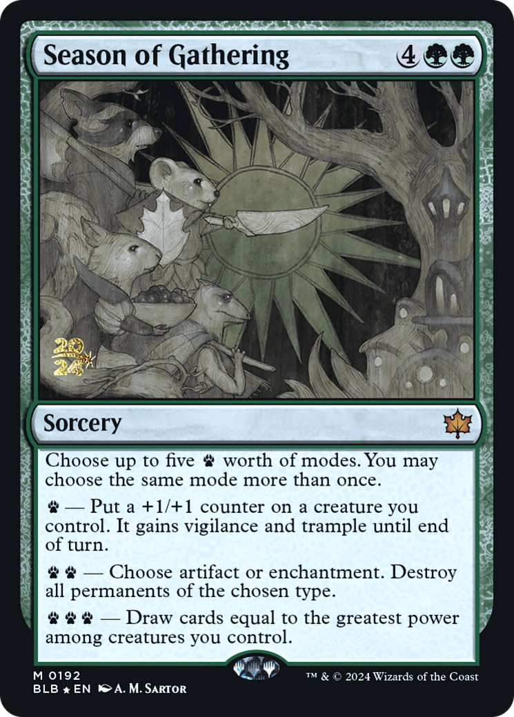 Season of Gathering (PRE-192S) - Bloomburrow Promos Foil