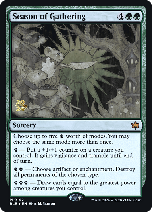 Season of Gathering (PRE-192S) - Bloomburrow Promos Foil