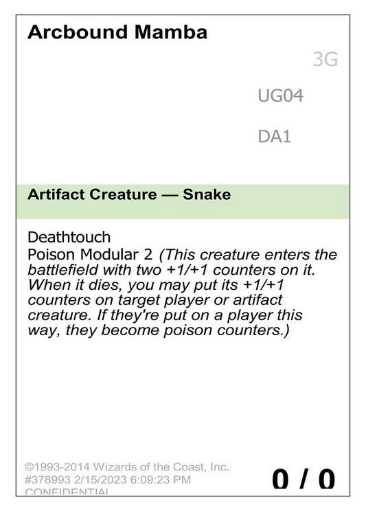 Arcbound Mamba (UNK-UG04) - Unknown Event