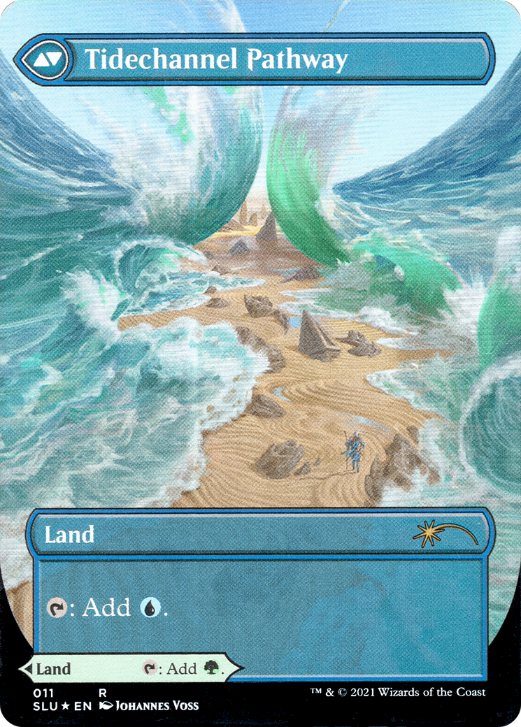 Barkchannel Pathway // Tidechannel Pathway (SLU-011) - Secret Lair: Ultimate Edition: (Showcase) (Borderless) Foil