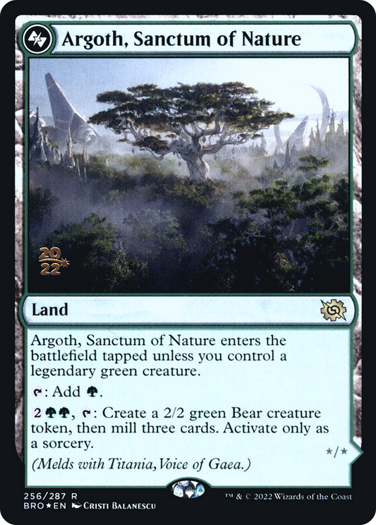 Argoth, Sanctum of Nature (PRE-256AS) - The Brothers' War Promos Foil